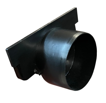 Stirnwand mit Stutzen für Entwässerungsrinne 1 Meter Bauhöhe 55 mm